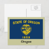 Staatsflagge Oregon Postkarte (Vorne/Hinten)