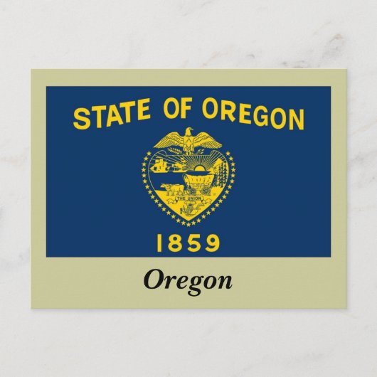 Staatsflagge Oregon Postkarte (Vorderseite)