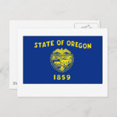 Staatsflagge Oregon Postkarte (Vorne/Hinten)