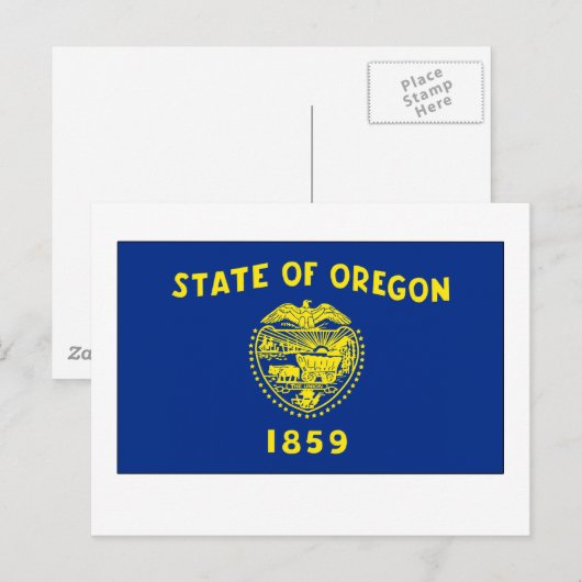 Staatsflagge Oregon Postkarte (Vorne/Hinten)