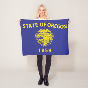 Staatsflagge Oregon, USA Fleecedecke