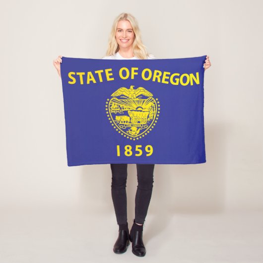 Staatsflagge Oregon, USA Fleecedecke (Beispiel)