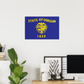 Staatsflagge Oregon, USA Poster (Heimbüro)