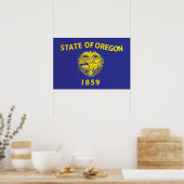 Staatsflagge Oregon, USA Poster (Küche)