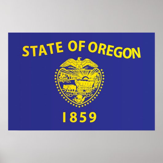 Staatsflagge Oregon, USA Poster (Vorne)