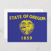 Staatsflagge Oregon, USA Postkarte (Vorne/Hinten)