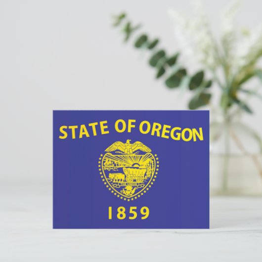Staatsflagge Oregon, USA Postkarte (Stehend Vorderseite)