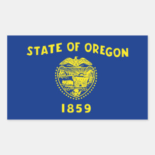 Staatsflagge Oregon, Vereinigte Staaten Rechteckiger Aufkleber