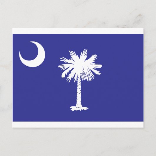 Staatsflagge Palmetto Moon Postkarte (Vorderseite)