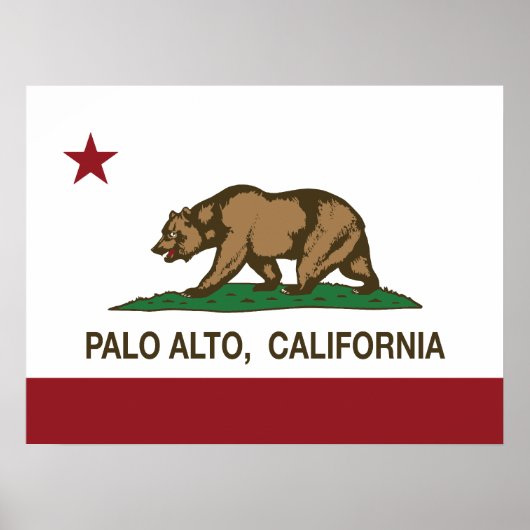 Staatsflagge Palto Alto Poster (Vorne)