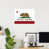 Staatsflagge Palto Alto Poster (Heimbüro)