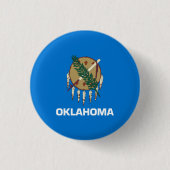 Staatsflagge Patriotic Oklahoma Button (Vorderseite)