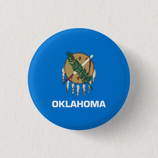 Staatsflagge Patriotic Oklahoma Button (Vorderseite)