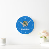 Staatsflagge Patriotic Oklahoma Runde Wanduhr (Zuhause)