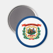 Staatsflagge Patriotic West Virginia Magnet (Vorderseite/Rückseite)
