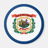 Staatsflagge Patriotic West Virginia Magnet (Vorne)