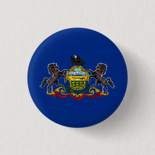 Staatsflagge Pennsylvania Button