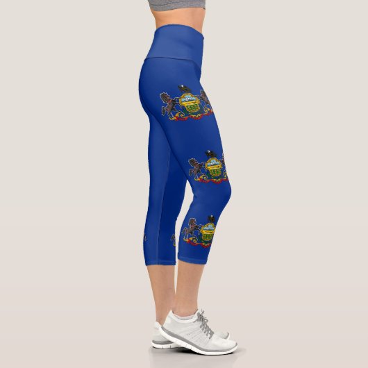 Staatsflagge Pennsylvania Capri Leggings (Rechts)