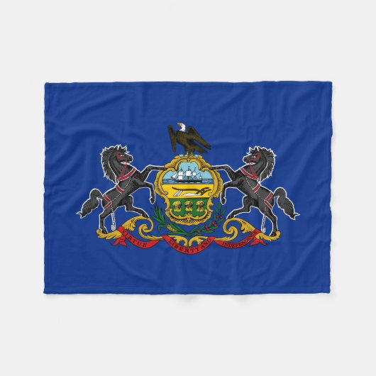 Staatsflagge Pennsylvania Fleecedecke (Vorderseite (Horizontal))