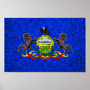 Staatsflagge Pennsylvania Poster