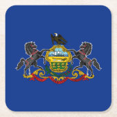 Staatsflagge Pennsylvania Rechteckiger Pappuntersetzer (Vorderseite)