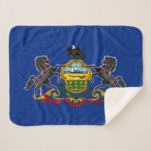 Staatsflagge Pennsylvania Sherpadecke (Vorderseite (Horizontal))