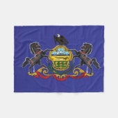 Staatsflagge Pennsylvania, USA Fleecedecke (Vorderseite (Horizontal))