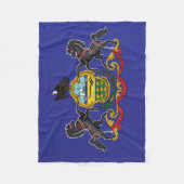 Staatsflagge Pennsylvania, USA Fleecedecke (Vorderseite)
