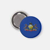 Staatsflagge Pennsylvania USA Magnet (Vorderseite/Rückseite)