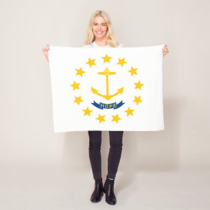 Staatsflagge Rhode Island, USA Fleecedecke