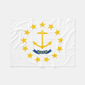 Staatsflagge Rhode Island, USA Fleecedecke (Vorderseite (Horizontal))