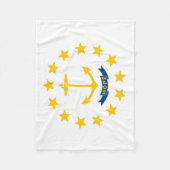 Staatsflagge Rhode Island, USA Fleecedecke (Vorderseite)
