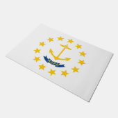 Staatsflagge Rhode Island, USA Fußmatte (Schrägansicht)