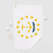 Staatsflagge Rhode Island, USA Golfhandtuch (Insitu)