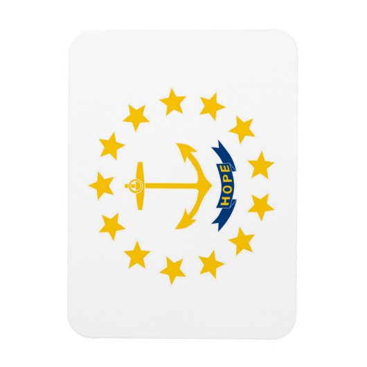 Staatsflagge Rhode Island, USA Magnet (Vertikal)