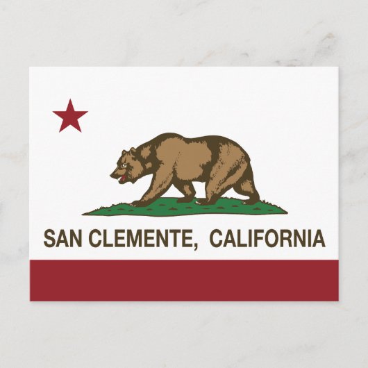Staatsflagge San Clemente Postkarte (Vorderseite)