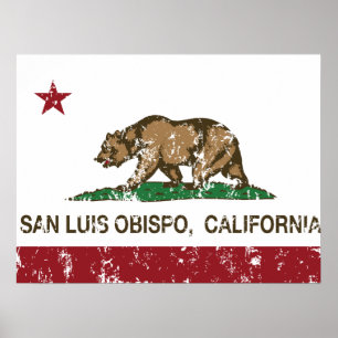 Staatsflagge San Luis Obispo Poster