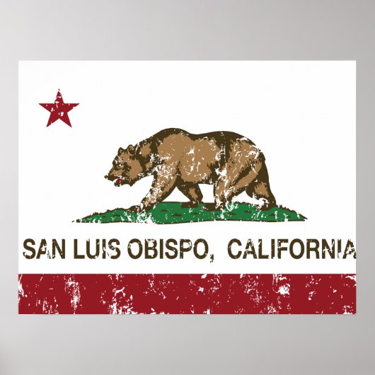 Staatsflagge San Luis Obispo Poster (Vorne)