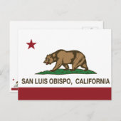 Staatsflagge San Luis Obispo Postkarte (Vorne/Hinten)
