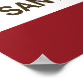 Staatsflagge Santa Cruz Poster (Ecke)
