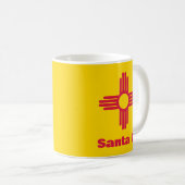 Staatsflagge Santa Fe New Mexico Kaffeetasse (VorderseiteRechts)
