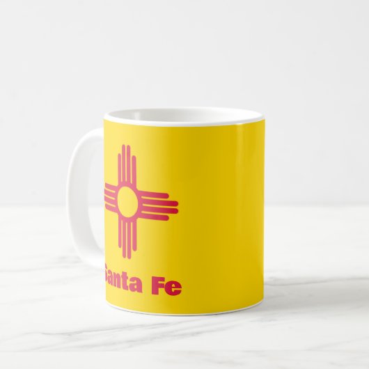 Staatsflagge Santa Fe New Mexico Kaffeetasse (Vorderseite Links)