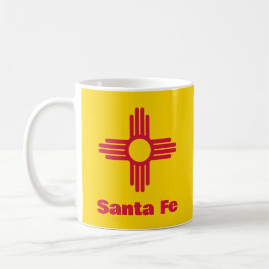 Staatsflagge Santa Fe New Mexico Kaffeetasse (Links)