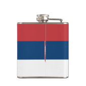 Staatsflagge Serbiens Flachmann (Rückseite)