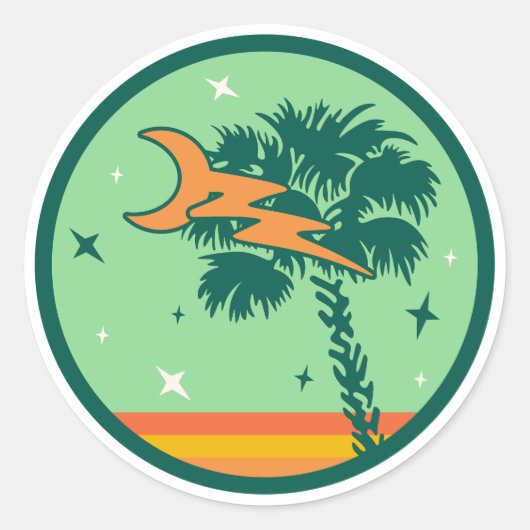 Staatsflagge "South Carolina Palmetto" Runder Aufkleber (Vorderseite)