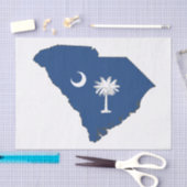 Staatsflagge South Carolina und Karte Seidenpapier (Handwerk)