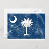 Staatsflagge Süd-Carolina (beschädigt) Postkarte (Vorne/Hinten)