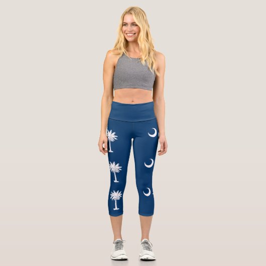 Staatsflagge Süd-Carolina Capri Leggings (Vorderseite)