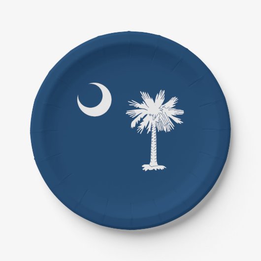 Staatsflagge Süd-Carolina Pappteller (Vorderseite)