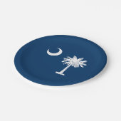 Staatsflagge Süd-Carolina Pappteller (Schrägansicht)